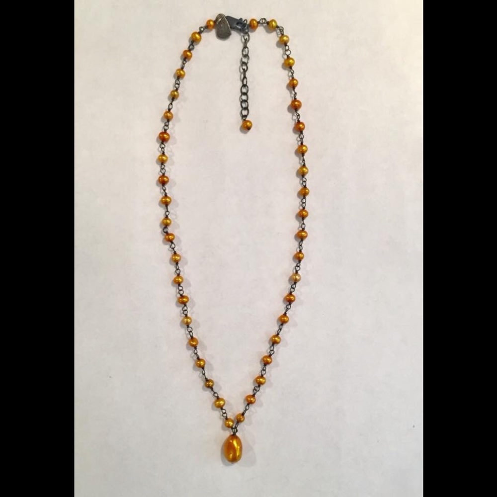 Silpada Copper freshwater pearls necklace